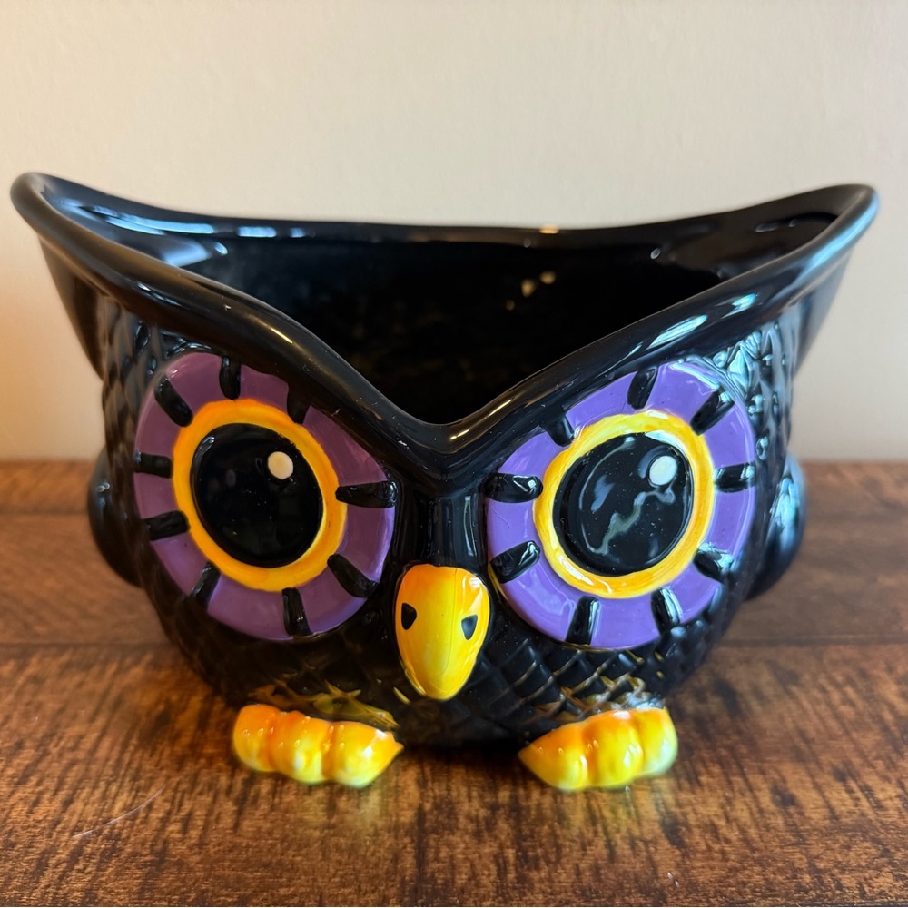 Halloween Owl Ceramic Bowl